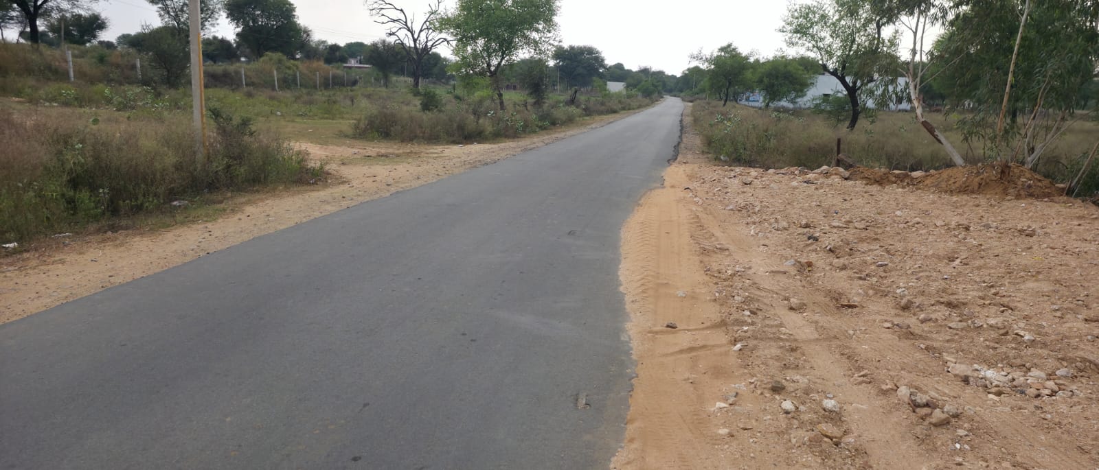 Road leading towards the project area